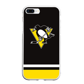 Чехол для iPhone 7Plus/8 Plus матовый с принтом Pittsburgh Penguins 2017 в Новосибирске, Силикон | Область печати: задняя сторона чехла, без боковых панелей | Тематика изображения на принте: nhl | pittsburgh penguins | спорт | хоккей