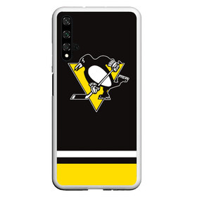 Чехол для Honor 20 с принтом Pittsburgh Penguins 2017 в Новосибирске, Силикон | Область печати: задняя сторона чехла, без боковых панелей | nhl | pittsburgh penguins | спорт | хоккей