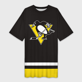 Платье-футболка 3D с принтом Pittsburgh Penguins 2017 в Новосибирске,  |  | nhl | pittsburgh penguins | спорт | хоккей