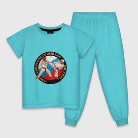 Детская пижама хлопок с принтом армейский рукопашный бой в Новосибирске, 100% хлопок |  брюки и футболка прямого кроя, без карманов, на брюках мягкая резинка на поясе и по низу штанин
 | арб | защита | нападение