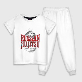 Детская пижама хлопок с принтом jiu jitsu в Новосибирске, 100% хлопок |  брюки и футболка прямого кроя, без карманов, на брюках мягкая резинка на поясе и по низу штанин
 | боевое искусство | джиу джитсу