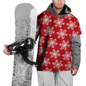 Накидка на куртку 3D с принтом Новогодние Снежинки в Новосибирске, 100% полиэстер |  | дед | дед морозо | клаус | новый год | подарки | санта | санта клаус | снег | снеговик | снежинки | холод