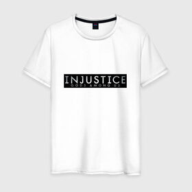 Мужская футболка хлопок с принтом Injustice в Новосибирске, 100% хлопок | прямой крой, круглый вырез горловины, длина до линии бедер, слегка спущенное плечо. | битва | борьба | герои | герой | несправедливость | схватка | чудо