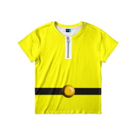 Детская футболка 3D с принтом Сайтама в Новосибирске, 100% гипоаллергенный полиэфир | прямой крой, круглый вырез горловины, длина до линии бедер, чуть спущенное плечо, ткань немного тянется | Тематика изображения на принте: 