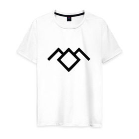 Мужская футболка хлопок с принтом Твин Пикс лого в Новосибирске, 100% хлопок | прямой крой, круглый вырез горловины, длина до линии бедер, слегка спущенное плечо. | twin peaks | агент купер | совы не то чем кажутся | черный вигвам