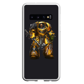 Чехол для Samsung Galaxy S10 с принтом Warhammer 40 000 в Новосибирске, Силикон | Область печати: задняя сторона чехла, без боковых панелей | Тематика изображения на принте: game | hammer | terminator armor | warhammer 40k | wh40k | игра | игрок | терминатор | фантастика | фэнтези