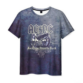 Мужская футболка 3D с принтом AC/DC пушка в Новосибирске, 100% полиэфир | прямой крой, круглый вырез горловины, длина до линии бедер | ac dc | acdc | for those about to rock | австралийская | ангус янг | блюз рок | головы | группа | крис слэйд | метал | музыканты | певцы | рок | рок н ролл | сталь | стиви янг | хард рок | эксл роуз