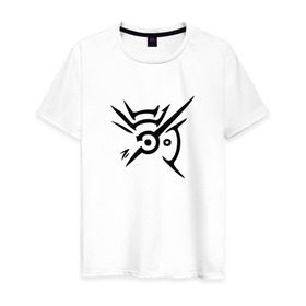 Мужская футболка хлопок с принтом Outsider`s mark в Новосибирске, 100% хлопок | прямой крой, круглый вырез горловины, длина до линии бедер, слегка спущенное плечо. | corvo | dishonored | korvo | outsider | дануол | корво | чужой