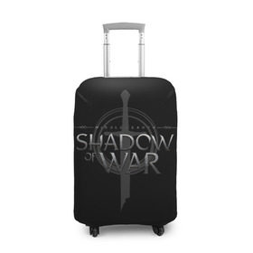 Чехол для чемодана 3D с принтом Shadow of War 1 в Новосибирске, 86% полиэфир, 14% спандекс | двустороннее нанесение принта, прорези для ручек и колес | lord of the rings