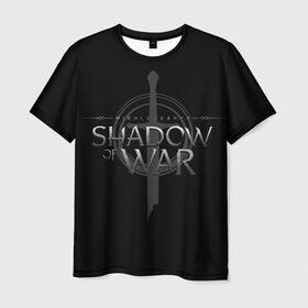 Мужская футболка 3D с принтом Shadow of War 1 в Новосибирске, 100% полиэфир | прямой крой, круглый вырез горловины, длина до линии бедер | lord of the rings
