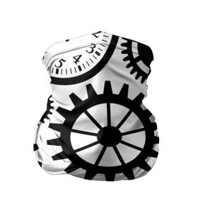 Бандана-труба 3D с принтом Часы и шестеренки в Новосибирске, 100% полиэстер, ткань с особыми свойствами — Activecool | плотность 150‒180 г/м2; хорошо тянется, но сохраняет форму | pattern | узор | часы