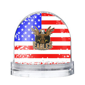 Водяной шар с принтом Американский орёл в Новосибирске, Пластик | Изображение внутри шара печатается на глянцевой фотобумаге с двух сторон | usa | америка | американец | орел | символика америки | сша