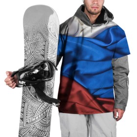Накидка на куртку 3D с принтом Российский Триколор в Новосибирске, 100% полиэстер |  | Тематика изображения на принте: текстура | ткань