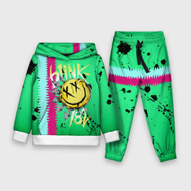 Детский костюм 3D (с толстовкой) с принтом Blink 182 в Новосибирске,  |  | Тематика изображения на принте: blink | альтернативный рок | блинк | зеленый | линии | марк хоппус | музыка | мэтт скиба | панк | панк рок | песни | полосы | поп панк | рок | скейт панк | смайл | трэвис баркер