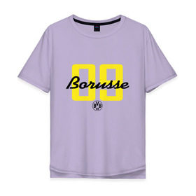 Мужская футболка хлопок Oversize с принтом Borussia Dortmund - Borusse 09 (New 2018 Design) в Новосибирске, 100% хлопок | свободный крой, круглый ворот, “спинка” длиннее передней части | боруссия дортмунд
