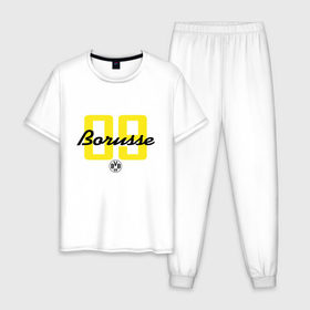 Мужская пижама хлопок с принтом Borussia Dortmund - Borusse 09 (New 2018 Design) в Новосибирске, 100% хлопок | брюки и футболка прямого кроя, без карманов, на брюках мягкая резинка на поясе и по низу штанин
 | боруссия дортмунд