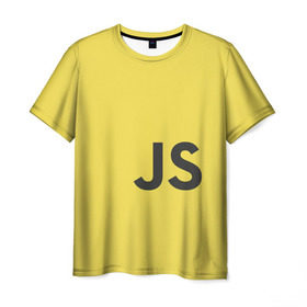 Мужская футболка 3D с принтом JavaScript в Новосибирске, 100% полиэфир | прямой крой, круглый вырез горловины, длина до линии бедер | javascript | js