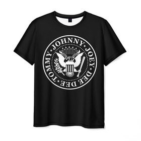 Мужская футболка 3D с принтом The Ramones в Новосибирске, 100% полиэфир | прямой крой, круглый вырез горловины, длина до линии бедер | punk | ramones | rock | панк | рамонс | рок