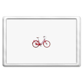 Магнит 45*70 с принтом Велосипед в Новосибирске, Пластик | Размер: 78*52 мм; Размер печати: 70*45 | Тематика изображения на принте: bicycle | байсикл | велик | красный | москва | педали