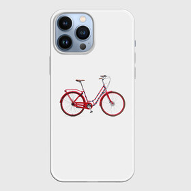 Чехол для iPhone 13 Pro Max с принтом Велосипед в Новосибирске,  |  | Тематика изображения на принте: bicycle | байсикл | велик | красный | москва | педали