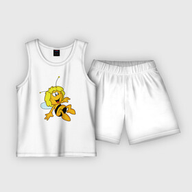 Детская пижама с шортами хлопок с принтом пчелка Майя в Новосибирске,  |  | Тематика изображения на принте: вилли | майя | мая | пчелка | пчёлка майя | флип