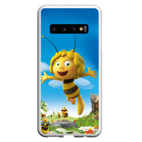 Чехол для Samsung Galaxy S10 с принтом Пчелка Майя в Новосибирске, Силикон | Область печати: задняя сторона чехла, без боковых панелей | Тематика изображения на принте: вилли | майя | мая | пчелка | пчёлка майя | флип
