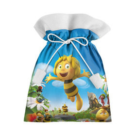 Подарочный 3D мешок с принтом Пчелка Майя в Новосибирске, 100% полиэстер | Размер: 29*39 см | вилли | майя | мая | пчелка | пчёлка майя | флип