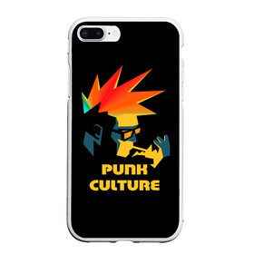 Чехол для iPhone 7Plus/8 Plus матовый с принтом Punk culture в Новосибирске, Силикон | Область печати: задняя сторона чехла, без боковых панелей | Тематика изображения на принте: music | punk | ирокез | музыка | панк | панк музыка | рок | рок музыка | суб культура