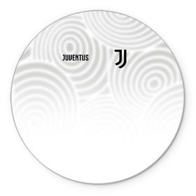 Коврик круглый с принтом Juventus в Новосибирске, резина и полиэстер | круглая форма, изображение наносится на всю лицевую часть | juve | juventus | юве | ювентус