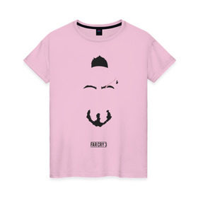 Женская футболка хлопок с принтом Ваас минимализм в Новосибирске, 100% хлопок | прямой крой, круглый вырез горловины, длина до линии бедер, слегка спущенное плечо | far cry | farcry | farcry3 | vaas | ваас | враг | злодей | минимализм | психопат