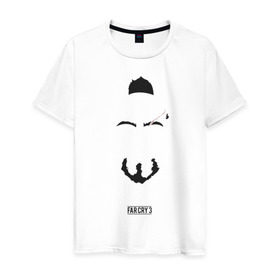 Мужская футболка хлопок с принтом Ваас минимализм в Новосибирске, 100% хлопок | прямой крой, круглый вырез горловины, длина до линии бедер, слегка спущенное плечо. | far cry | farcry | farcry3 | vaas | ваас | враг | злодей | минимализм | психопат
