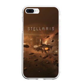 Чехол для iPhone 7Plus/8 Plus матовый с принтом Stellaris в Новосибирске, Силикон | Область печати: задняя сторона чехла, без боковых панелей | Тематика изображения на принте: stellaris