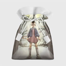 Подарочный 3D мешок с принтом Girl в Новосибирске, 100% полиэстер | Размер: 29*39 см | stranger things | очень странные дела