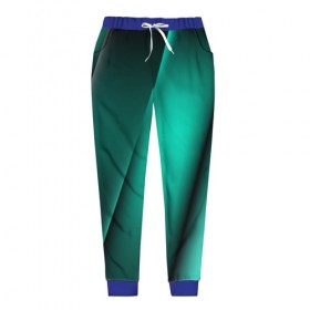 Женские брюки 3D с принтом Emerald lines в Новосибирске, полиэстер 100% | прямой крой, два кармана без застежек по бокам, с мягкой трикотажной резинкой на поясе и по низу штанин. В поясе для дополнительного комфорта — широкие завязки | абстракция | геометрия | зеленый