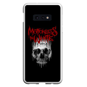 Чехол для Samsung S10E с принтом Motionless in White череп в Новосибирске, Силикон | Область печати: задняя сторона чехла, без боковых панелей | Тематика изображения на принте: miw | motionless in white | гот | готик | готика | готы | группа | индастриал | крис моушнлесс | метал | металл | музыка | райан ситковски | рикки хоррор | черулли