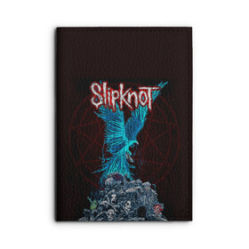 Обложка для автодокументов с принтом Орел группа Slipknot в Новосибирске, натуральная кожа |  размер 19,9*13 см; внутри 4 больших “конверта” для документов и один маленький отдел — туда идеально встанут права | Тематика изображения на принте: slipknot | альтернативный метал | андерс | головы | грув метал | колсефни | кори | маска | метал | музыка | ню метал | рок | слипкнот | тейлор