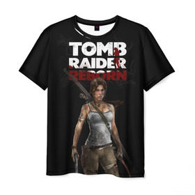 Мужская футболка 3D с принтом TOMB RAIDER в Новосибирске, 100% полиэфир | прямой крой, круглый вырез горловины, длина до линии бедер | Тематика изображения на принте: game | girl | gun | lara croft | tomb raider | девушка | игра | оружие | пистолет