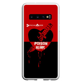 Чехол для Samsung Galaxy S10 с принтом Poison heart в Новосибирске, Силикон | Область печати: задняя сторона чехла, без боковых панелей | Тематика изображения на принте: depeche mode | альтернативный | вестник моды | депеш мод | дэйв гаан | индастриал | клинок | красное | кровь капли | мартин гор | музыка | надпись | новая волна | нож | рок | сердце | синти поп | черное