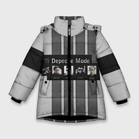 Зимняя куртка для девочек 3D с принтом Группа Depeche Mode в Новосибирске, ткань верха — 100% полиэстер; подклад — 100% полиэстер, утеплитель — 100% полиэстер. | длина ниже бедра, удлиненная спинка, воротник стойка и отстегивающийся капюшон. Есть боковые карманы с листочкой на кнопках, утяжки по низу изделия и внутренний карман на молнии. 

Предусмотрены светоотражающий принт на спинке, радужный светоотражающий элемент на пуллере молнии и на резинке для утяжки. | depeche mode | альтернативный | вестник моды | депеш мод | дэйв гаан | индастриал | лента | мартин гор | музыка | надпись | новая волна | рок | синти поп | электроник | энди флетчер