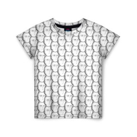Детская футболка 3D с принтом OnePunchMan в Новосибирске, 100% гипоаллергенный полиэфир | прямой крой, круглый вырез горловины, длина до линии бедер, чуть спущенное плечо, ткань немного тянется | anime | onepunchman | saitama | аниме | ванпанчмен | сайтама