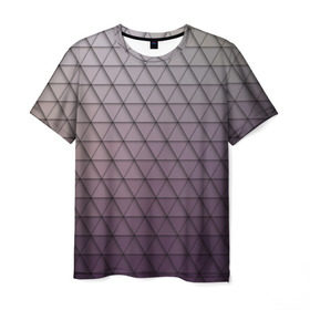 Мужская футболка 3D с принтом Кольчуга из треугольников в Новосибирске, 100% полиэфир | прямой крой, круглый вырез горловины, длина до линии бедер | абстракция | геометрия | текстура | узор