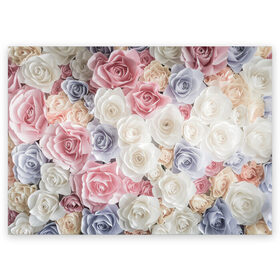 Поздравительная открытка с принтом Букет из роз в Новосибирске, 100% бумага | плотность бумаги 280 г/м2, матовая, на обратной стороне линовка и место для марки
 | Тематика изображения на принте: розы | цветы
