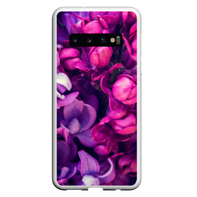 Чехол для Samsung Galaxy S10 с принтом Тюльпановый сад в Новосибирске, Силикон | Область печати: задняя сторона чехла, без боковых панелей | Тематика изображения на принте: flower | краски | природа | розы | тюльпаны | цветы