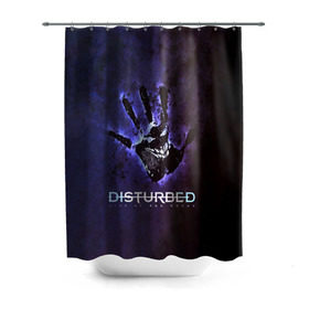 Штора 3D для ванной с принтом Рука Disturbed в Новосибирске, 100% полиэстер | плотность материала — 100 г/м2. Стандартный размер — 146 см х 180 см. По верхнему краю — пластиковые люверсы для креплений. В комплекте 10 пластиковых колец | disturbed | альтернативный | группа | дистёрбд | метал | ню метал | нюметал | хеви | хеви метал | хевиметал