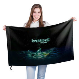 Флаг 3D с принтом Evanescence в Новосибирске, 100% полиэстер | плотность ткани — 95 г/м2, размер — 67 х 109 см. Принт наносится с одной стороны | 