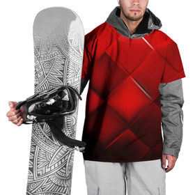 Накидка на куртку 3D с принтом Red squares в Новосибирске, 100% полиэстер |  | Тематика изображения на принте: абстракция | геометрия | квадрат | текстура