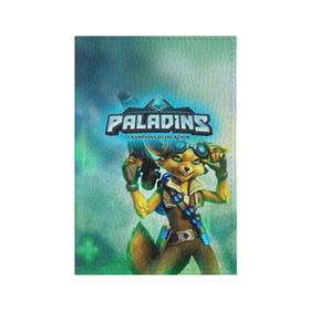 Обложка для паспорта матовая кожа с принтом Paladins в Новосибирске, натуральная матовая кожа | размер 19,3 х 13,7 см; прозрачные пластиковые крепления | Тематика изображения на принте: paladins