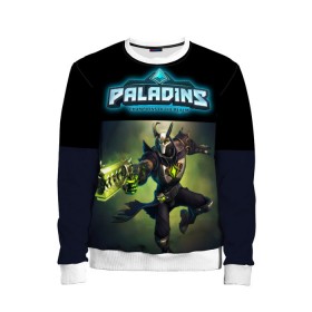 Детский свитшот 3D с принтом Paladins в Новосибирске, 100% полиэстер | свободная посадка, прямой крой, мягкая тканевая резинка на рукавах и понизу свитшота | Тематика изображения на принте: paladins