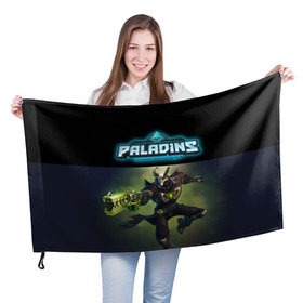 Флаг 3D с принтом Paladins в Новосибирске, 100% полиэстер | плотность ткани — 95 г/м2, размер — 67 х 109 см. Принт наносится с одной стороны | paladins