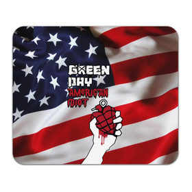 Коврик прямоугольный с принтом Green Day American Idiot в Новосибирске, натуральный каучук | размер 230 х 185 мм; запечатка лицевой стороны | american idiot | green day | альтернативный | билли джо армстронг | грин дей | группа | зелёный день | майк дёрнт | музыка | панк | поп | поппанк | рок | сша | тре кул | флаг